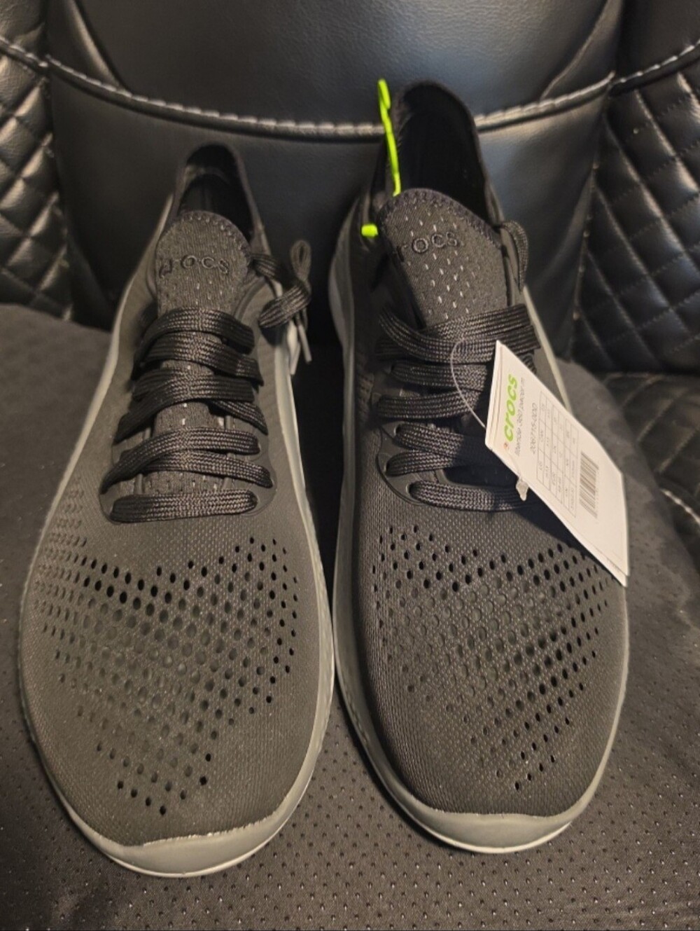 Crocs Literide 360 Pacer Sneaker, men's size 13 Black new - Picture 3 of 4